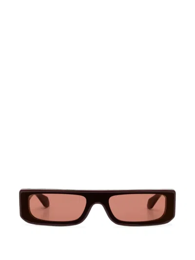 Alaïa Eyewear Sonnenbrille Mit Eckigem Gestell In Rot