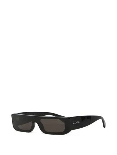 Alaïa Eyewear Rectangular Mask Sunglasses In Black