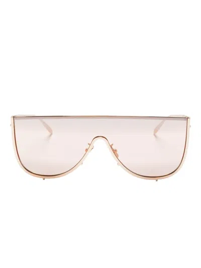 Alaïa Eyewear Sonnenbrille Mit Shield-gestell In Gelb