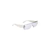 Alaïa Rectangular Frame Metal Sunglasses In Silver