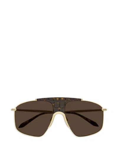Alaïa Eyewear Eckige Pilotenbrille In Braun
