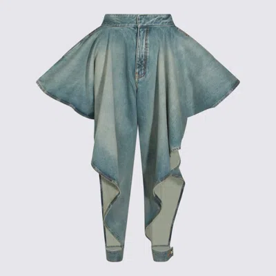 Alaïa Faded Blue Panelled Denim Jeans