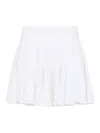 Alaïa Women White Fine Knit Skater Mini Skirt In White