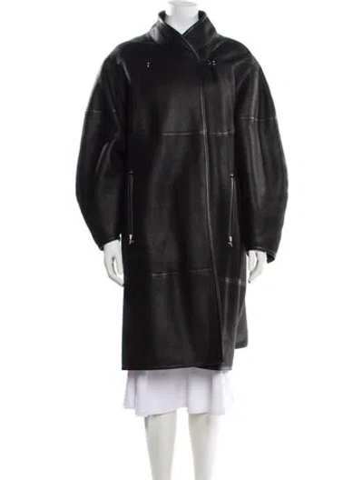 Pre-owned Alaïa Faux Fur Coat In Black