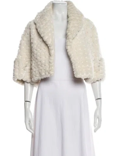 Pre-owned Alaïa Faux Fur Coat In Neutral
