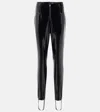 Alaïa Faux Leather Pants In Noir Alaia
