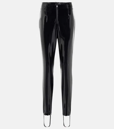 Alaïa Faux Leather Pants In Noir Alaia
