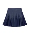 Alaïa Fine Knit Skater Skirt In Blue