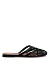 Alaïa Womens Azzedine Alaia Net Patent-leather Flat Mules