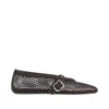 Alaïa Fishnet Suede Flat Ballerinas Women In Animal Print