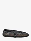 Alaïa Patent Leather-trimmed Mesh Ballet Flats