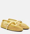 ALAÏA ALAÏA FISHNET BALLET FLATS