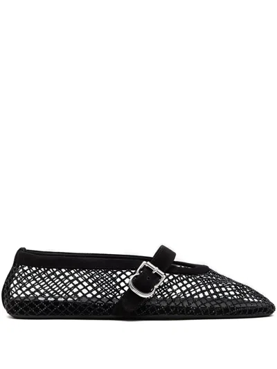 Alaïa Alaia Fishnet Ballet Flats In Black