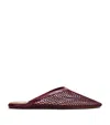 Alaïa Fishnet Flat Mules In Red