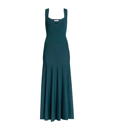 Alaïa Fit-and-flare Dress In Green