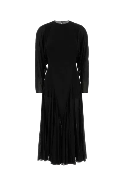 Alaïa Alaia Fit And Flare Dress Opaque Jersey In Black