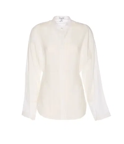 Alaïa Alaia Fitted Blouse With Round Hem In White