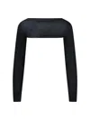 Alaïa Fitted Cashmere Cover-up With Round Neckline In Black