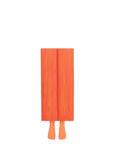 Alaïa Alaia Fitted Tights With Long Fringes For Women - Ss26 In Orange