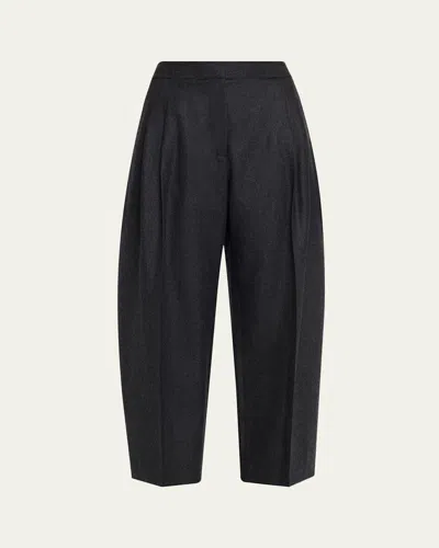 Alaïa Flannel Tailored Pants In Anthracite