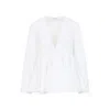 Alaïa Flare Cotton Shirt Pleated Hem