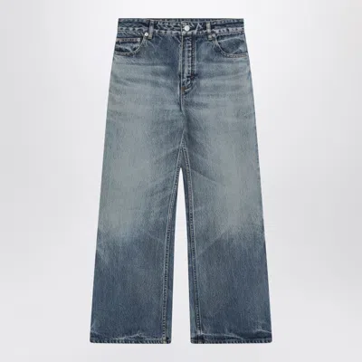 Alaïa Alaia Flared Ankle-length Denim Jeans In Blue