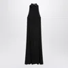 Alaïa Alaia Black Flared Dress With Flower Women In Black