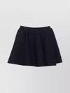 Alaïa Ribbed Flared Mid-rise Wool-blend Mini Skirt In Blue