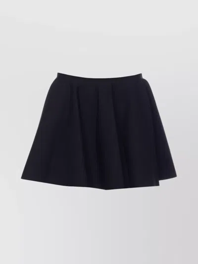 Alaïa Flared Godet Skirt High-waisted Mini In Black