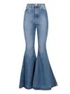 Alaïa High-rise Flared Jeans In Denim