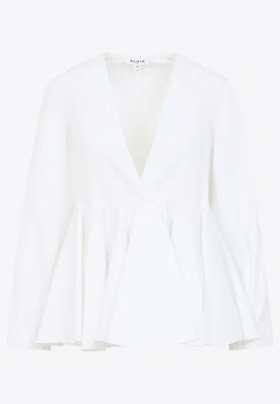 ALAÏA FLARED LONG-SLEEVED SHIRT