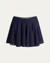 Alaïa Flared Mini Skirt In Minuit