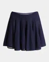 Alaïa Flared Mini Skirt In Minuit