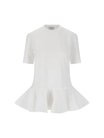 ALAÏA FLARED T-SHIRT "PEPLUM"