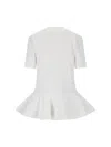Alaïa Peplum T-shirt With Draped Hem Detail In White
