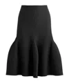Alaïa Flared Wool-blend Skirt In Black