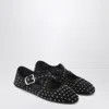 Alaïa Alaia Flat Ballerinas In Suede With Crossed Straps And Eyelets Women In Black