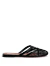 Alaïa Womens Azzedine Alaia Net Patent-leather Flat Mules
