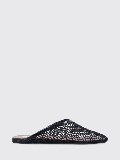 Alaïa Fishnet Flat Mules Rubber Sole In Animal Print