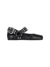 Alaïa Biker Ballet Flats In Black