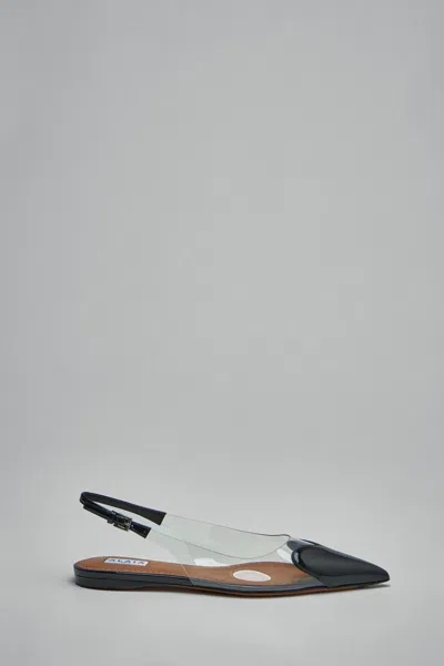 Alaïa Flat Slingbacks In Black