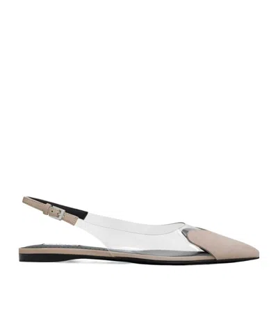 Alaïa Flat Slingbacks Le Cœur In Suede In Brown