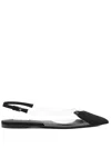 Alaïa Pointed Toe Slingback Sandals Transparent Panel In Multi