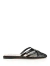Alaïa Womens Azzedine Alaia Net Patent-leather Flat Mules