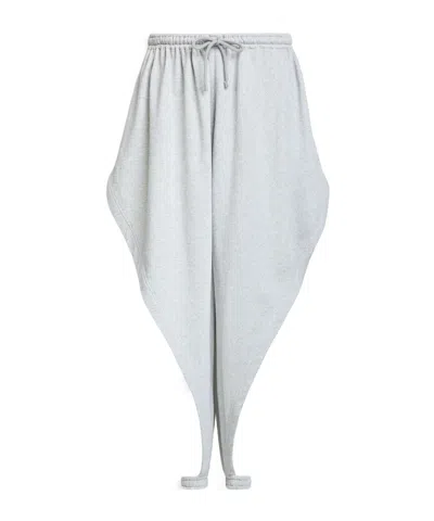 Alaïa Fleece Jersey Pointed Pants In Gray