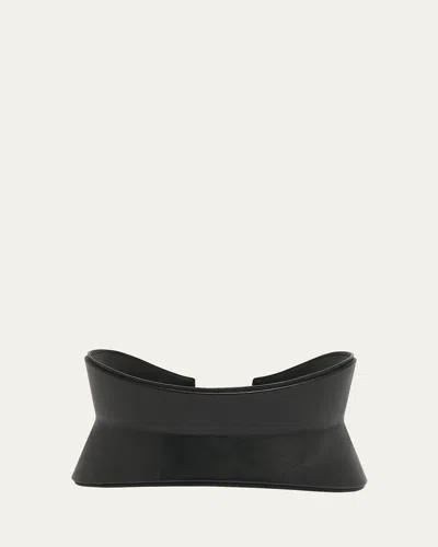 Alaïa Flex Bustier Leather Corset Belt In Noir