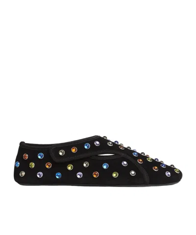 Alaïa Flex Flats In Black