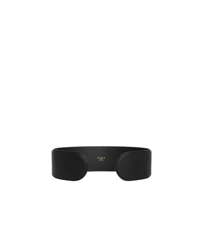 ALAÏA ALAÏA LOGO STAMP LARGE FLEX BELT