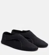 Alaïa Flex Leather-trimmed Ballet Flats In Black