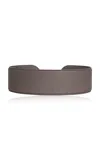 Alaïa Flex Straight Leather Belt In Grey